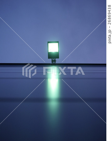 Floodlight with green light Floodlight with green light 26869438