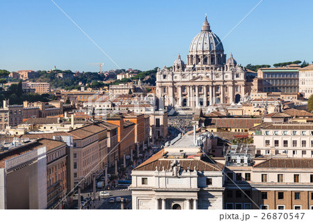 St Peter's Basilica and street via Conciliazione 26870547