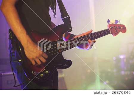 Bass guitar player, close-up photo Bass guitar player, close-up photo 26870846