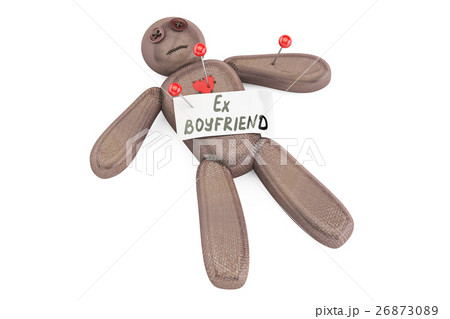 Ex-boyfriend voodoo doll with needles 26873089