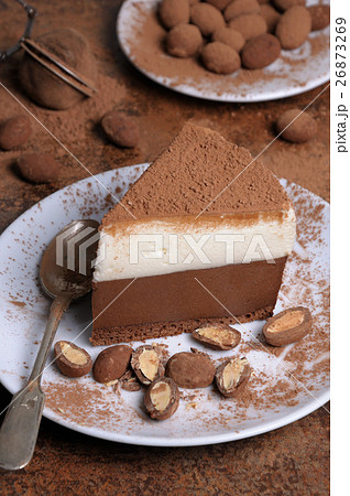 Piece of mousse cake 26873269