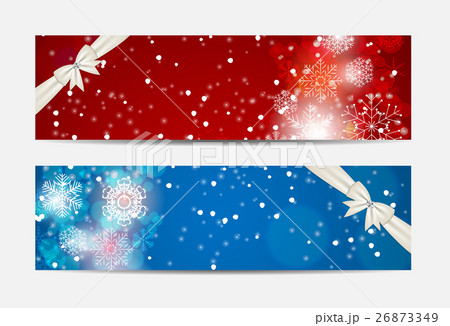 Christmas Snowflakes Website Banner and Card 26873349