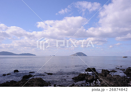 志賀島と博多湾の風景 26874842