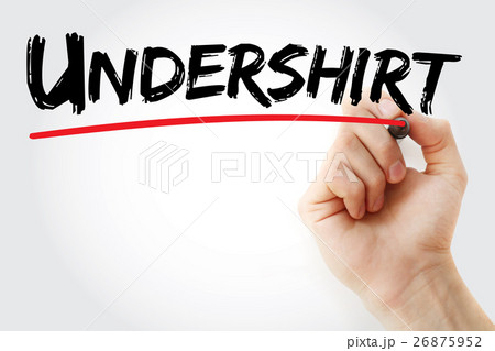 Hand writing Undershirt with marker Hand writing Undershirt with marker 26875952