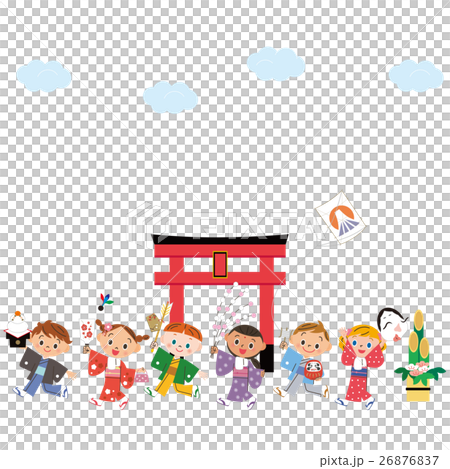 新年を祝う子供集合 26876837