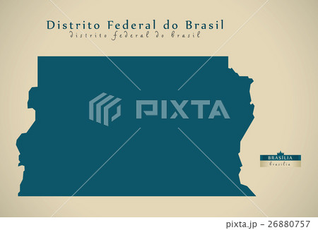 Modern Map - Distrito Federal do Brasil BR 26880757