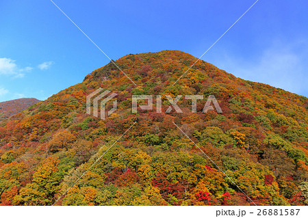 栃木県日光市　栗山地域日陰の紅葉（11月） 26881587