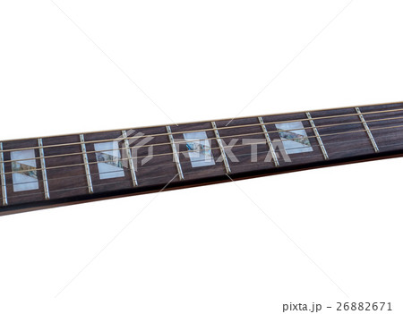 Inlay of guitur on fingerboard, selective focus Inlay of guitur on fingerboard, selective focus 26882671