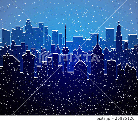 Christmas and new year, winter urban cityscape Christmas and new year, winter urban cityscape 26885126