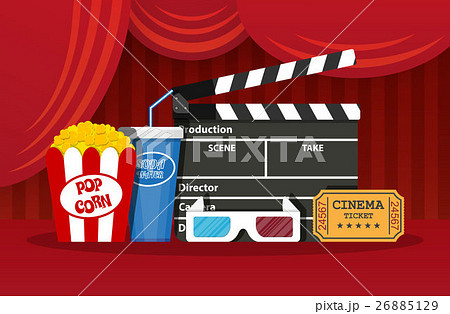 Retro movie set. cinema items 26885129