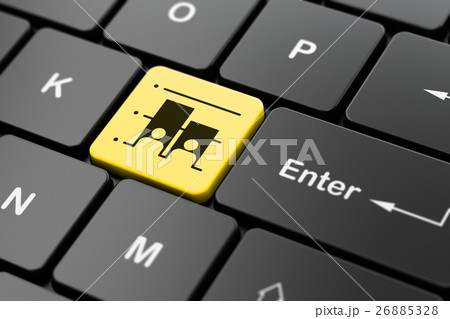 Politics concept: Election on computer keyboard  26885328