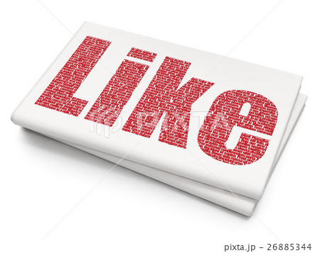 Social network concept: Like on Blank Newspaper  26885344