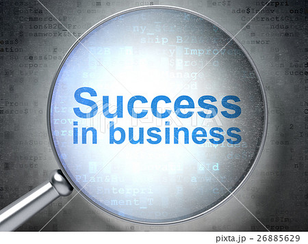 Business concept: Success In business with glass Business concept: Success In business with glass 26885629