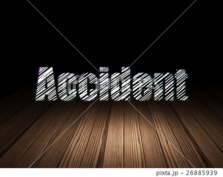 Insurance concept: Accident in grunge dark room Insurance concept: Accident in grunge dark room 26885939