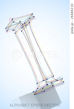 Vector illustration of a Multicolor sketched I. Vector illustration of a Multicolor sketched I. 26886210