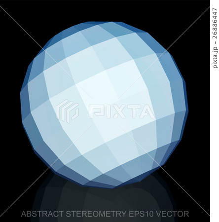 Abstract stereometry: low poly White Sphere. . Abstract stereometry: low poly White Sphere. . 26886447