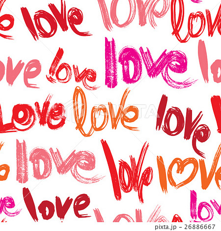 Seamless pattern with brush strokes and scribbles 26886667