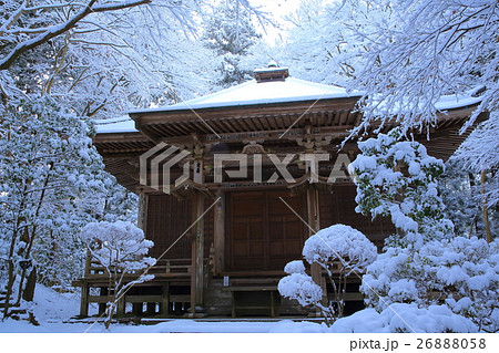 世界遺産 冬の平泉中尊寺 世界遺産 冬の平泉中尊寺 26888058