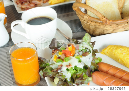 Full set of american breakfast, ABF food Full set of american breakfast, ABF food 26897045