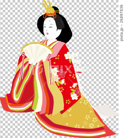 雛人形 横向きのイラスト素材 2676 雛人形 横向きのイラスト素材 2676