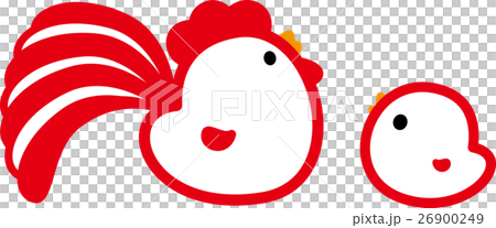 雞父母和孩子兩隻蟑螂年小雞 26900249