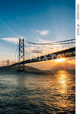 Akashi Kaikyo Bridge Seto Inland Sea in Kobe Japan 26902981