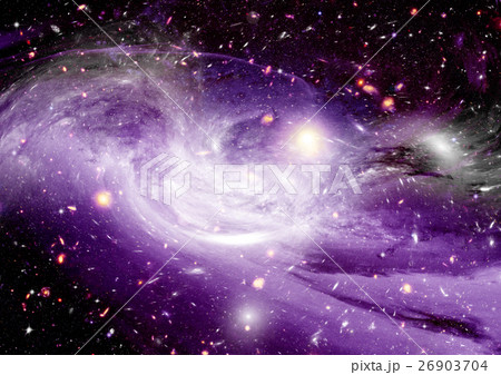 Stars, dust and gas nebula in a far galaxy 26903704