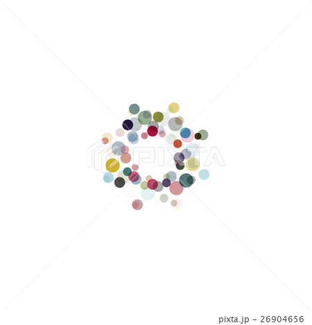 Abstract circle logotype set. Unusual dotted round 26904656