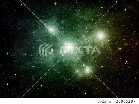 Stars, dust and gas nebula in a far galaxy 26905297