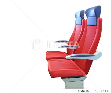 Modern red passenger chair isolated over white 26905714