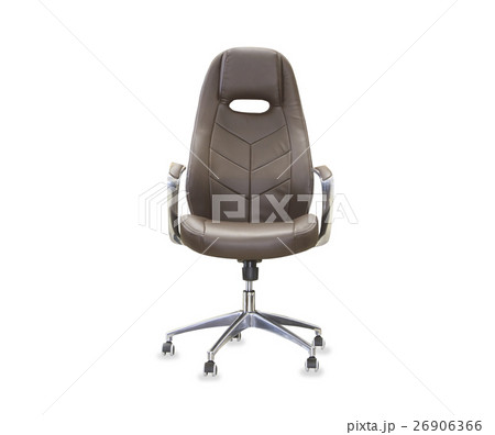 The office chair from brown leather. Isolated The office chair from brown leather. Isolated 26906366