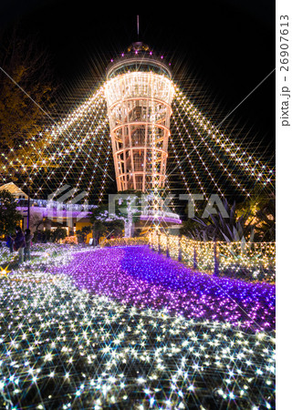 江の島 シーキャンドル イルミネーション 2016年 （神奈川県藤沢市） 【クロスフィルター使用】 26907613