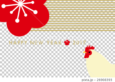 年賀状 2017年 はがきテンプレート 酉 年賀状 2017年 はがきテンプレート 酉 26908393