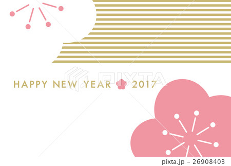 年賀状 2017年 梅の花 年賀状 2017年 梅の花 26908403