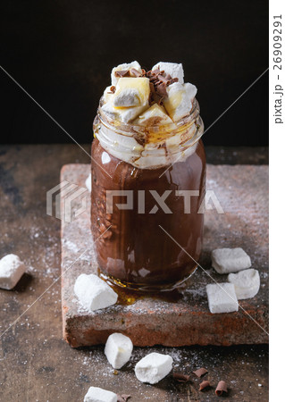 Hot chocolate with marshmallow Hot chocolate with marshmallow 26909291