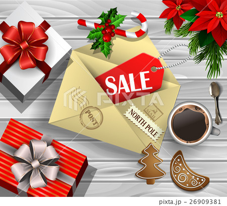 Christmas Boxing Day design wooden background 26909381