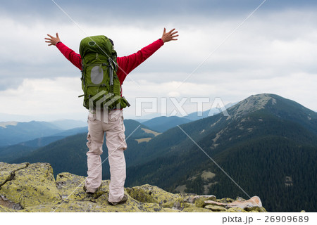 Hiker in mountains 26909689