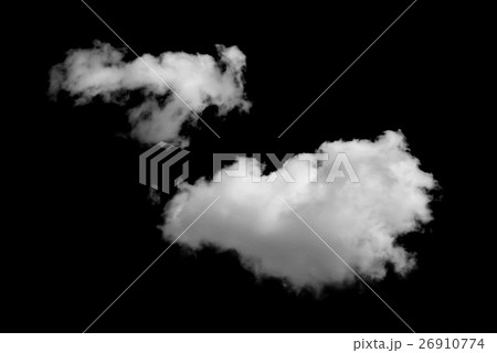 whtie clouds isolated on black background 26910774