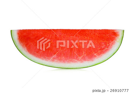 slice of fresh watermelon isolated on white 26910777