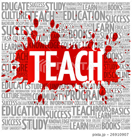 TEACH word cloud, education concept 26910907