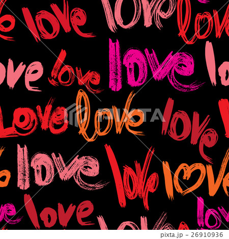 Seamless pattern with brush strokes and scribbles 26910936