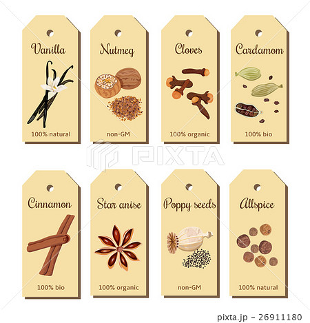 Baking spices tags. Cute label set 26911180