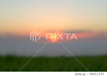 Summer sunset blured bokeh background. 26911707
