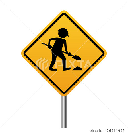 Works in progress yellow sign 26911995