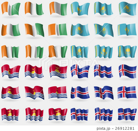Cote Divoire, Kazakhstan, Kiribati, Iceland. Set o 26912281