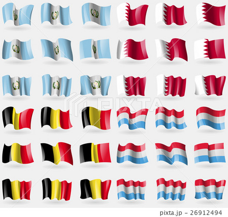 Guatemala, Bahrain, Belgium, Luxembourg. Set of 36 26912494