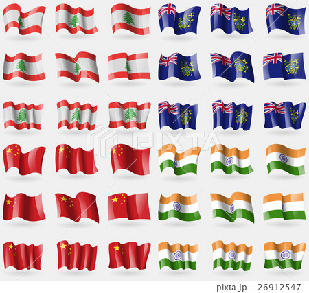Lebanon, Pitcairn Islands, China, India. Set of 36 Lebanon, Pitcairn Islands, China, India. Set of 36 26912547