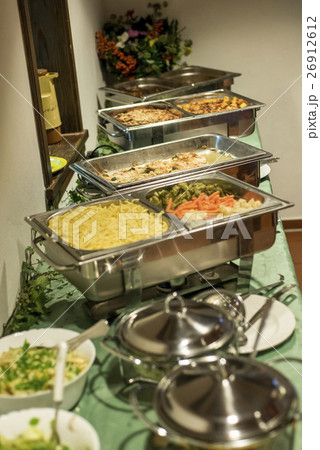 Party Brunch big Buffet Food Meat Vegetables 26912612