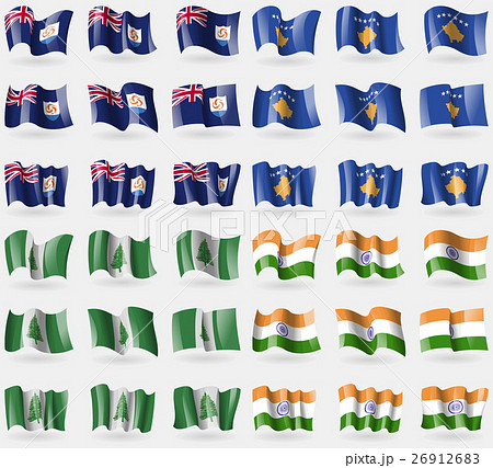 Anguilla, Kosovo, Norfolk Island, India. Set of 36 26912683