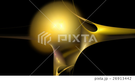 Fire yellow curves and ball abstract background Fire yellow curves and ball abstract background 26913442